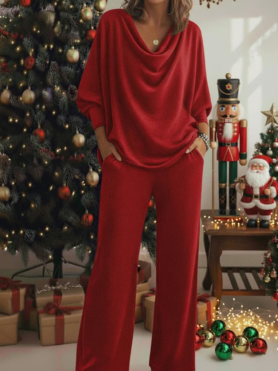 【S-5XL】Set confortabil din două piese, tricou și pantaloni din catifea