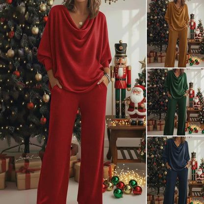 【S-5XL】Set confortabil din două piese, tricou și pantaloni din catifea