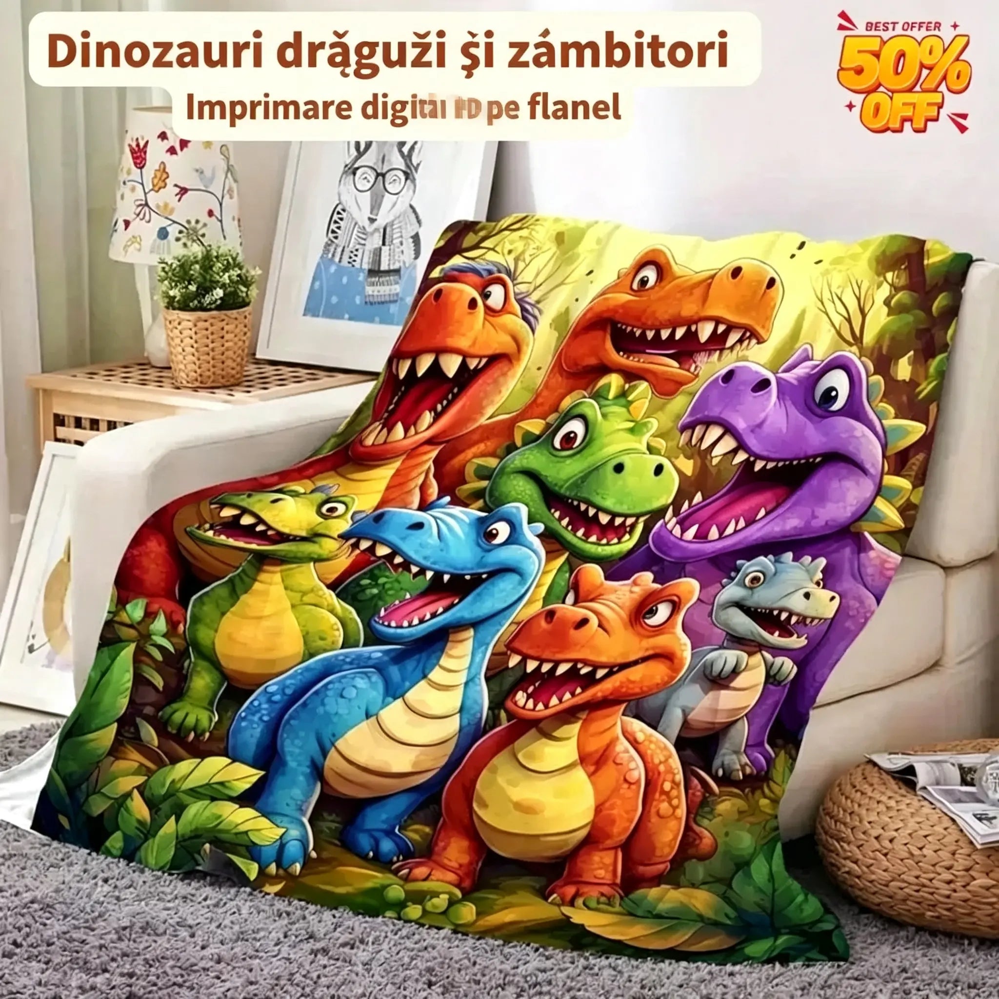 🔥Țesătură de flanel cu imprimeu artistic și model în carouri (70 cm x 100 cm)