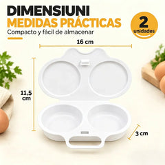 🎁2 bucăți 119 lei💥Poșor de ouă la microunde: Cavitate dublă, antiaderent și ușor de curățat.🏠